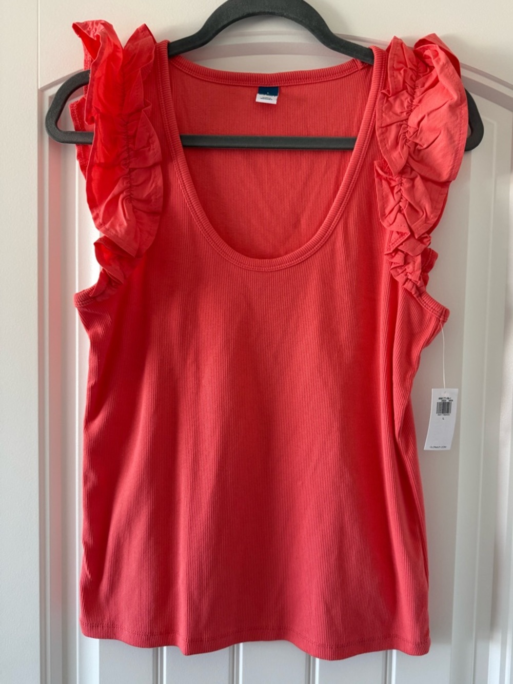 MWT Old Navy Coral Ruffle Sleeve Tank Top
